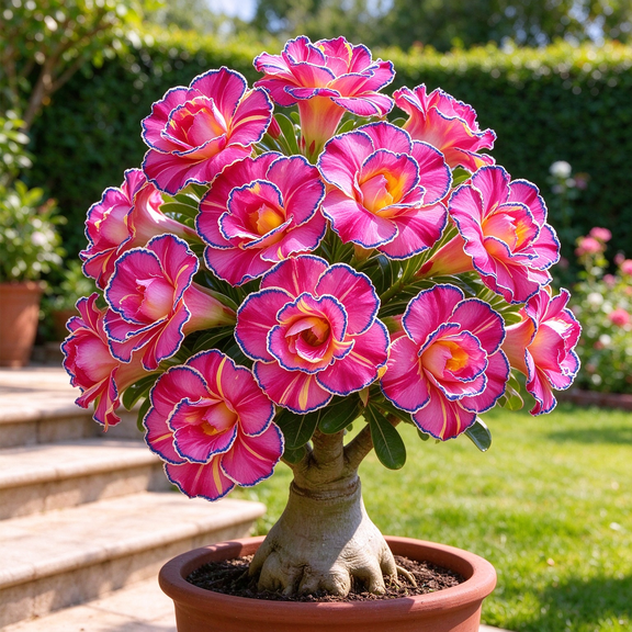 Multicolored Desert Rose, Low Maintenance - Easy grow - Ideal for Beds Borders, Plant Pots