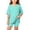 Mint Green, variant on Iyufng Old Girls 2 Piece Outfits Summer Casual Sets Solid Color V-Neck Short Sleeve Top and Shorts 4-15 Years