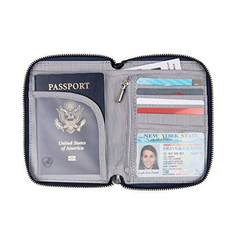 Travelon RFID Blocking Passport Zip Wallet, Ocean - Walmart.com