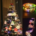 thumbnail image 3 of Injueey de cobre para decoraciones de árboles de Navidad, fácil de instalar y deslumbrante durante toda la noche Kits de decoración para fiestas Luz blanca plateada 4 metros 40 luces, 3 of 6