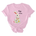 thumbnail image 5 of Inverlee Easter Shirts for Women Funny Bunny Eggs Graphic Tees Soft Short Sleeve T Shirts Blouses Summer Crewneck Dressy Casual Tops, 5 of 6
