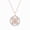 Rose Gold Vermeil Plated Silver, variant on Art Deco Diamond Pendant Necklace 1/20 Carat Natural Diamonds in 925 Sterling Silver Symmetrical Pendants for Women