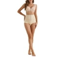 thumbnail image 2 of INSPIRE CHIC Women's Flatten Tummy High Waist Control Panties with Hooks Closure Butt Lifter Small Beige, 2 of 5