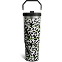 Bee Gifts 30 oz Tumbler with Top Handle and Flip Straw, Yellow Bee Happy Stainless Steel Insulated Water Bottle Cup, Animal Lover Birthday Gifts for Women Men (1 PC)