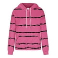 thumbnail image 6 of Fashion Hoodies for Women Pullover Plus Size Casual Striped Long Sleeve Pocket Hoodie, 6 of 6