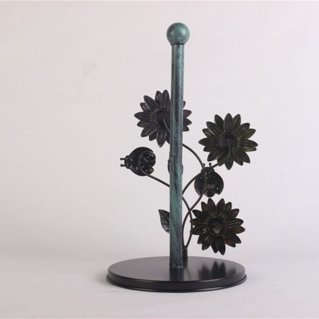 Kitchen Countertop Paper Towel Holder Vertical Tissue Holder Rack Flowers Christmas Tissue Stand Napkins Rack Enduring