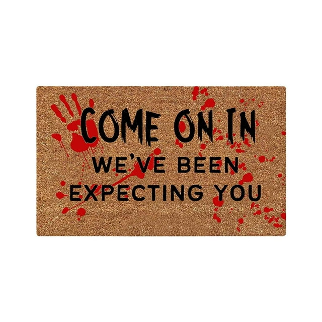 TopLLC Halloween Printed Carpet Non-slip Entry Door Entry Mat Absorbent Bathroom Kitchen Entryway Mat