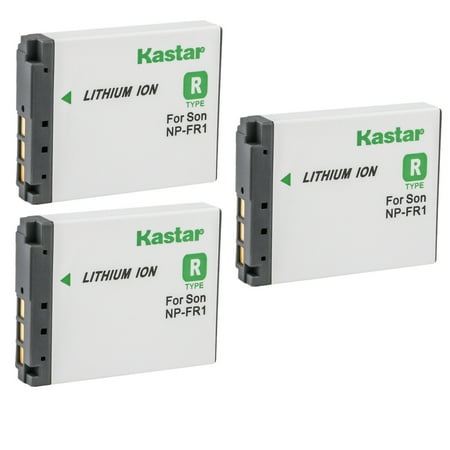Kastar 3-Pack NP-FR1 Battery 3.6V 1250mAh Replacement for Sony Cyber-Shot DSC-P200 Cyber-Shot DSC-P200/B Cyber-Shot DSC-P200/R Cyber-Shot DSC-P200/S Cyber-Shot DSC-T30 Camera