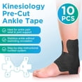 thumbnail image 2 of otnbgsr Precut Ankle Tape 10 Pcs Elastic Athletic Tape Breathable Waterproof Easy Apply Support Tape for Fitness Training Running, 2 of 7