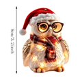 thumbnail image 2 of QISIWOLE 2D Christmas Owl with Glasses Hat Scarf Tree Ornament, Festive Hanging Decoration, 3.15 x 3.15 in Plastic Ornament, for Christmas Tree and Holiday Decor, 2 of 7