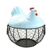 Baofu Eggs Holder Basket Organizer Storage Ceramic Fruit Container Kitchen Hen Decor for Home