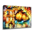 thumbnail image 2 of Póster de lienzo con pintura al óleo de noche lluviosa de un pequeño pueblo, decoración para dormitorio, paisaje deportivo, decoración para oficina, regalo, estilo marco, 20 x 30 cm, 2 of 8