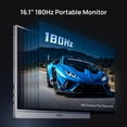 thumbnail image 3 of ARZOPA 16.1inch 2.5K 180Hz Portable Monitor 2560x1440 16:9 107% sRGB 400cd/m2,Space Grey,with Storage Bag, 3 of 9