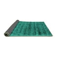 thumbnail image 2 of Ahgly Company Indoor Rectangle Abstract Turquoise Blue Contemporary Area Rugs, 5' x 7', 2 of 4