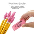 BAZIC Pink Erasers Set, Flat Block + Pencil Top, School Supplies, 15