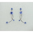 thumbnail image 4 of Faship Gorgeous Blue Rhinestone Crystal Floral Necklace Earrings Set, 4 of 5