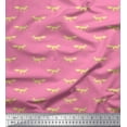 thumbnail image 1 of Soimoi Rayon Fabric Fox Animal Print Sewing Fabric Yard 56 Inch Wide, 1 of 1