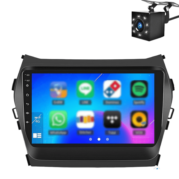 Car Stereo Radio For Hyundai Santa Fe IX45 2013-2018, 2 32GB 9 Inch Car Radio TouchScreen GPS, Wireless CarPlay & Android Auto, Backup Camera /WiFi/FM/Bluetooth/SWC