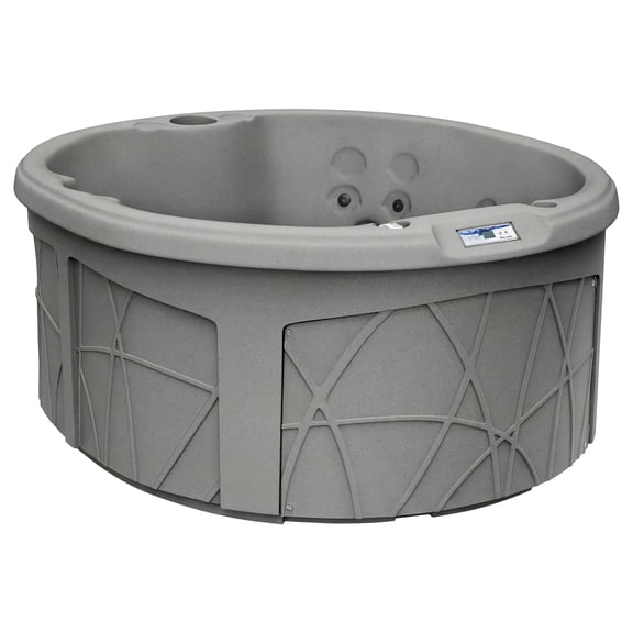 LifeSmart 4-Person 13-Jet Plug & Play Round Hot Tub with Thermal Cover, Taupe