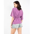 thumbnail image 3 of Blusa manga amplia con elástico en la cintura, 3 of 5