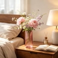 thumbnail image 4 of Leodye 1PCS Plastic Imitation Ceramic Decor Vase Shatterproof Flower Container for Bedroom Living Room Bookshelf Wedding Banquet Table Arrangement -7.87 * 3.37 * 3.37in, 4 of 6