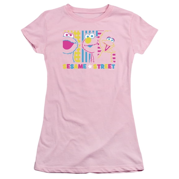 Sesame Street See Em Why S/S Junior Women's T-Shirt Sheer Pink