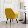 thumbnail image 4 of DeeHome Tuchico Contemporary Velvet Upholstered Accent Chair, Yellow, 4 of 9