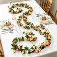 thumbnail image 7 of TETOU 6pcs Flower Garlands Artificial Rose Vine Flowers with Leaves 66ft Hanging Roses Vine for Room Wedding Birthday Christmas Wall Decor(Yellow), 7 of 7