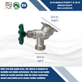 thumbnail image 3 of 3/4" Female NPT x 3/4 GHT Sillcocks, GHT (Garden Hose Threaded) - Brass 26-2-4 (5), 3 of 4