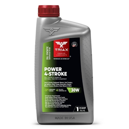 TRIAX Power 4-Stroke SAE 30W Full Synthetic 4 Cycle Small Engine Motor Oil (Quart)
