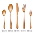thumbnail image 6 of Copper Silverware Set for 4, MDEALY 20 Piece Modern Flatware Utensil Set for 4, Include Dinner Knife,Dinner Forks,Dinner Spoons,Salad Forks,Teaspoons, Dishwasher Safe, 6 of 6