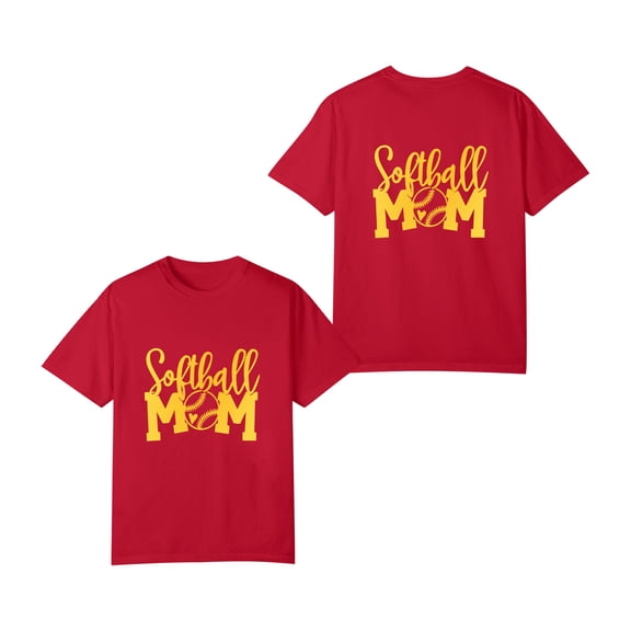 Womens Baseball Mom Shirts Baseball Heart T-Shirt Funny Game Day Tee Tops, Red S
