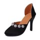 thumbnail image 3 of Zapatos de tacón alto con perlas para muñecas BJD, accesorios para figuras femeninas negro, 3 of 9