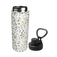 thumbnail image 2 of Picia Watercolor Wildflower 2 Pattern Water Bottle 18 oz Stainless Steel Insulated Bottles With Handle Leak Proof Gym Sport Water Jug BPA-free insulated kettle For Men Women Adults, 2 of 7
