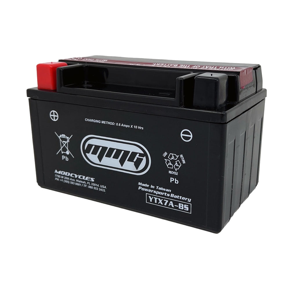 MMG YTX7A-BS 12v Battery for Motorcycles Scooters ATVs