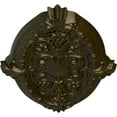 thumbnail image 3 of Ekena Millwork 26 3/8"W x 17 1/4"H x 1 3/4"P Marcella Ceiling Medallion (Fits Canopies up to 3"), Hand-Painted Green Gold, 3 of 4