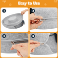 thumbnail image 6 of Cat Tunnel Bed,Peekaboo Cat Cave,Detachable Tunnels for Indoor Cats,Cat Tunnel Toy,Felt Round Cat Bed Suitable for The Rabbits and Small Guinea Pigs(24inch,Light Grey,Cat up to 22 lbs), 6 of 7