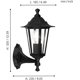 thumbnail image 4 of Laterna 4 outdoor wall light, exterior lighting in black cast aluminum and glass, IP44 [Energy Class D], 4 of 4