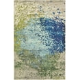 thumbnail image 1 of Unique Loom Tapis Abstrait Coloré de la Collection Estrella, Rectangle de 5' x 8', Bleu, 1 of 2