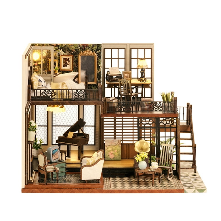 Diy Paper Dollhouse, Puzzle Assembly Toy, Foldable Dollhouse
