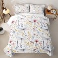 thumbnail image 2 of Homewish Spring Garden Flower Twin Quilt Set,Girls Floral Dragonfly Twin Coverlet Set,2pcs, 2 of 7