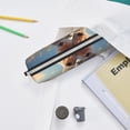thumbnail image 6 of Haiem Fluffy Alpaca Mountain Meadow Print Leather Pencil Case Art Supplies Case Zipper Pencil Pouch Stationery Storage Pencil Bag, 6 of 7
