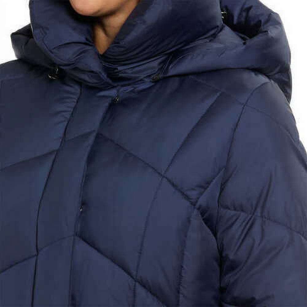 Madden NYC Ladies' Pillow Collar Coat Fully Insulated Removable Hood, Navy, XXL - image 3 of 6