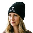 thumbnail image 3 of SYMOID Skull Embroidered Cuffed Knit Beanie Warm Stretchy Winter Hat for Men Women Hats,Size Free Size, 3 of 6
