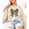 thumbnail image 3 of Ink Printed Image NOT Fabric and Pearls Camo Coquette Bow with Pearl Trim Sweatshirt Sand Sweatshirt Adult Medium, 3 of 8