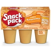 Snack Pack Super Size Butterscotch Pudding, 5.5 oz Pudding Cups, 6 Count