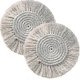 thumbnail image 1 of Handmade Macrame Coasters, Round Tassel Coasters for Drinks, Absorbent Heat & Water Resistant Reusable Durable Saucers Bar (Beige, 2 pcs)15*15cm, 1 of 5