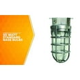 thumbnail image 4 of Woods L1706BS Vandal Resistant 150W Incandescent Security Light, Ceiling Mount, Compatible With Up To 50 Watt Standard Base Bulbs, Brushed Steel, 4 of 6