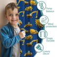 thumbnail image 3 of Blackout Kids Curtains,Cartoon Construction Vehicles Mixers Blue Pattern Childrens Insulated Curtains Set Of 2,Bedroom Essentials,Toddler Room Decor 42"x63", 3 of 5