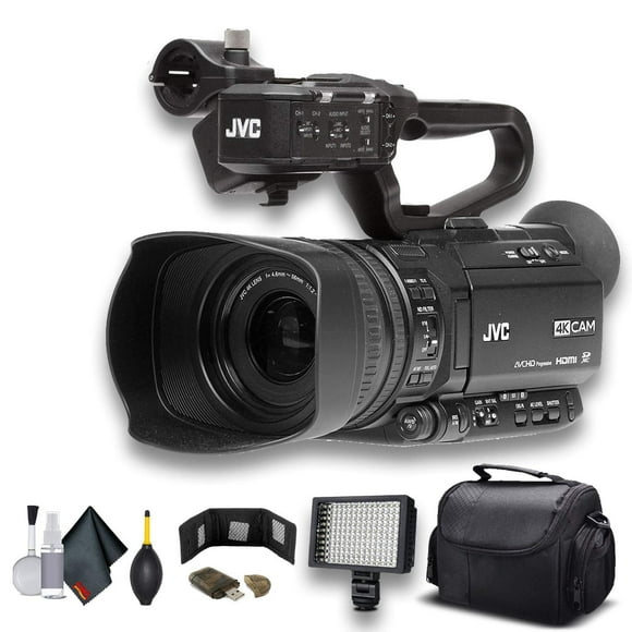 JVC UHD 4K Streaming Camcorder W/ Case, LED Light, Cleaning Kit and more. - Advanced Bundle